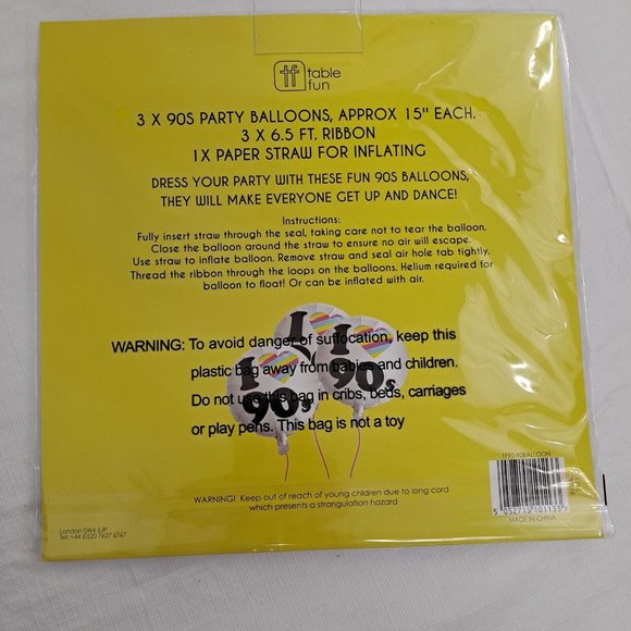 I Love The 90s 15 Inch Foil Balloon Party Decade 3 Pack - Picture 3 of 4